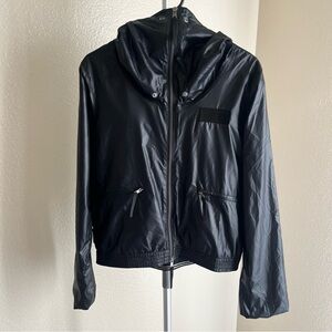 Emporio Armani EA7 Reebok Black Full Zip Windbreaker Jacket Black Size M